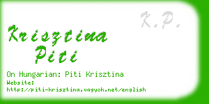 krisztina piti business card
